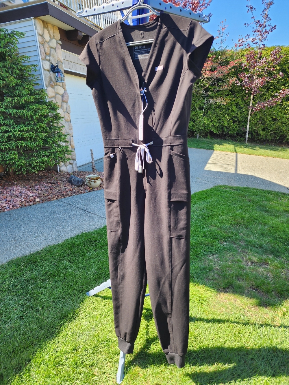 Figs XXSR Jane Scrubjumpsuit NWT Black